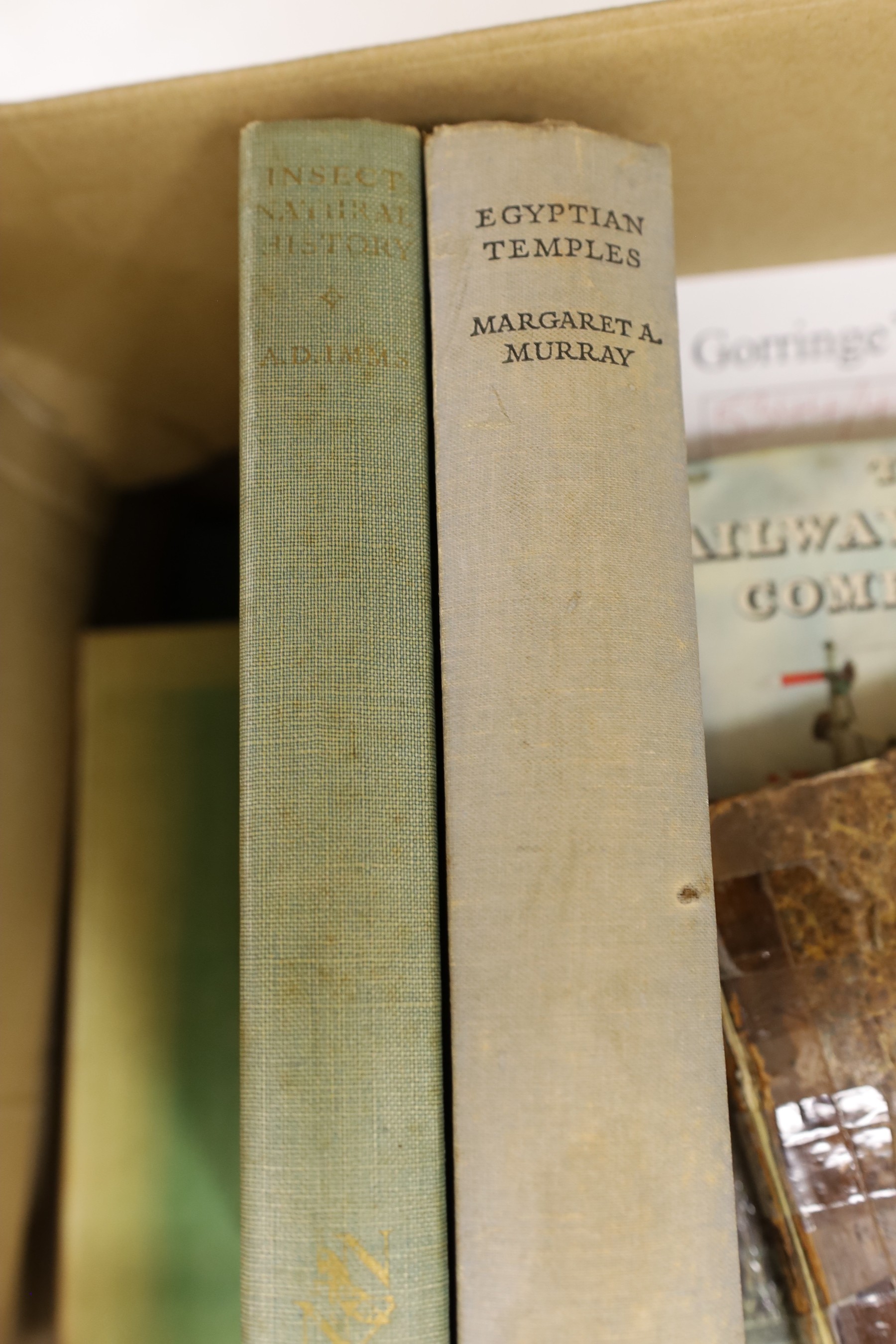 Miscellany of clothbound books - mostly 20th century; including Murray,Margret - Egyptian Temples (1935); Morgan, Bryan - The Railway Lover's Companion (1963); Buccheim, Lothar-Gunther-U-Boat (uncorrected advance proofs,